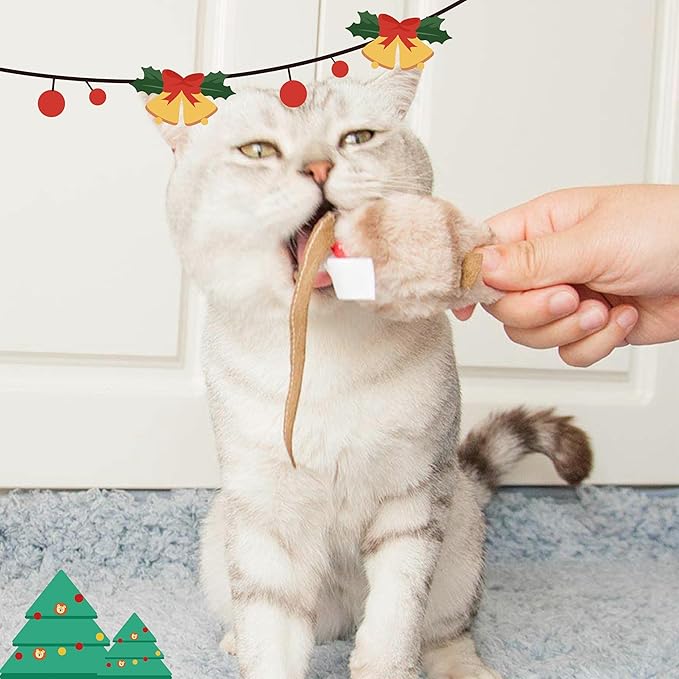 Gigwi Cat Toys for Indoor Cats, Interactive Cat Toy with Real Squeaky Mouse Electronic Sound Chirping, Kitten Toys Automatic Cat Mice Toy for Cat Exercise & Kicker to Self Play, Relieve Boredom - PAWPICO