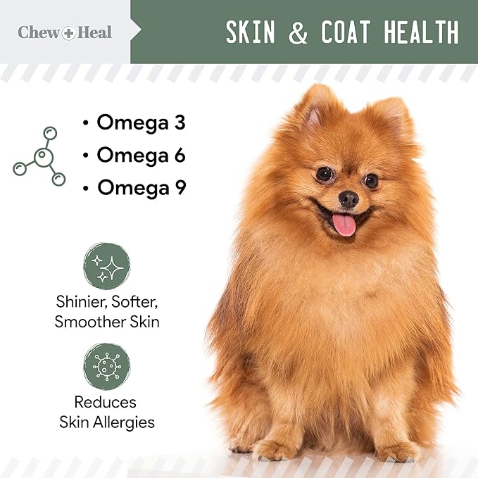 Chew + Heal All in 1 Dog Vitamin, 2PK - 240 Soft Chew Treats - Chewable Multivitamin with Probiotics, Digestive Enzymes, for Skin and Coat, Hip and Joint Support - Made in The USA ChewHeal