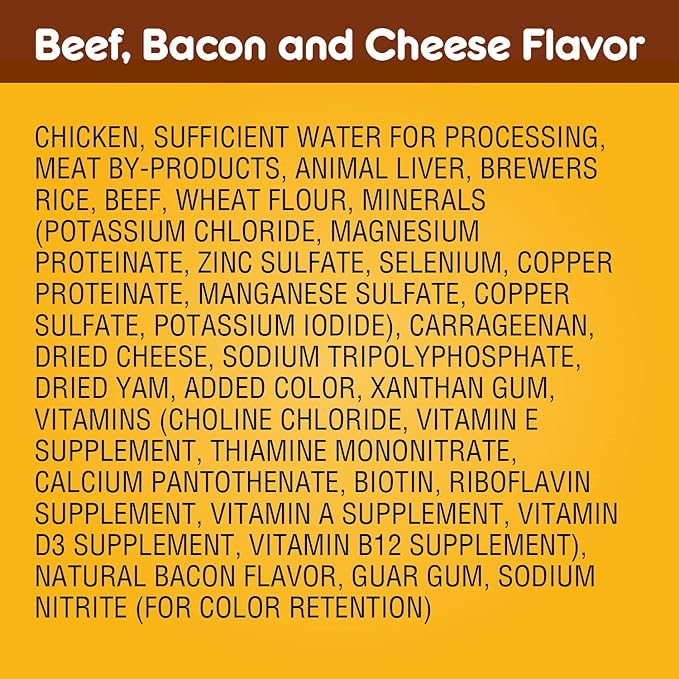 PEDIGREE CHOPPED GROUND DINNER Adult Canned Soft Wet Dog Food Beef, Bacon & Cheese Flavor, 22 oz. Cans (Pack of 12) - PAWPICO