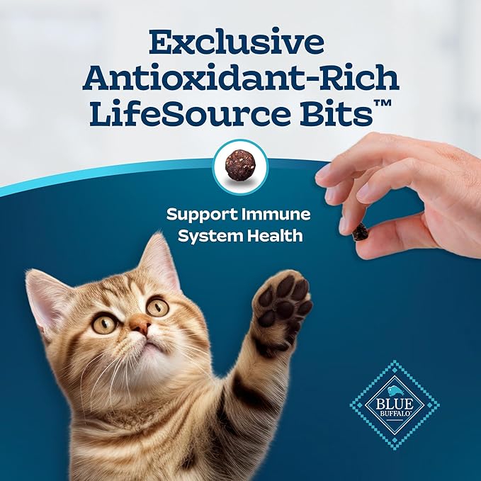 Blue Buffalo Tastefuls Mature Dry Cat Food for Adult Cats 7+, Made in the USA with Natural Ingredients, Chicken & Brown Rice Recipe, 3-lb. Bag - PAWPICO