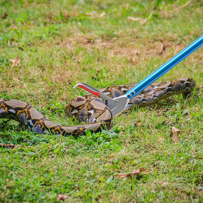 G2 47.2-inch Professional All-Aluminum Alloy Snake Tong Reptile Grabber Rattle Snake Catcher Wide Jaw Handling Tool with a Protective Structures for Snakes G2GO2GETHER