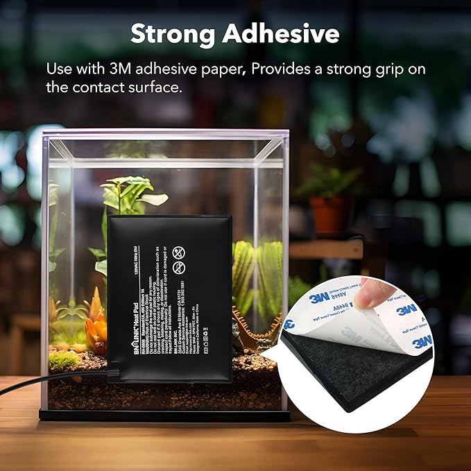 BN-LINK Durable Reptile Heating Pad 6" X 8" with Digital Thermostat Under Tank Heater Terrarium Warmer Combo Set for Turtles, Lizards, Frogs, and Other Reptiles BN-LINK