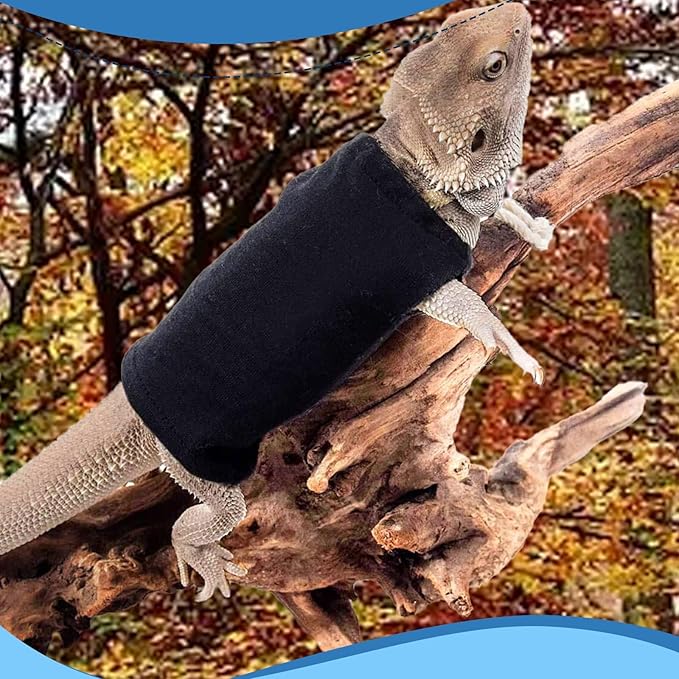 Lizard Clothes Bearded Dragon Hoodie Sweater Jacket Small Pet Costume Flannel Apparel for Reptiles Party Cosplay Props Chameleon Outfit Reptile Clothing Accessories HOKABLE