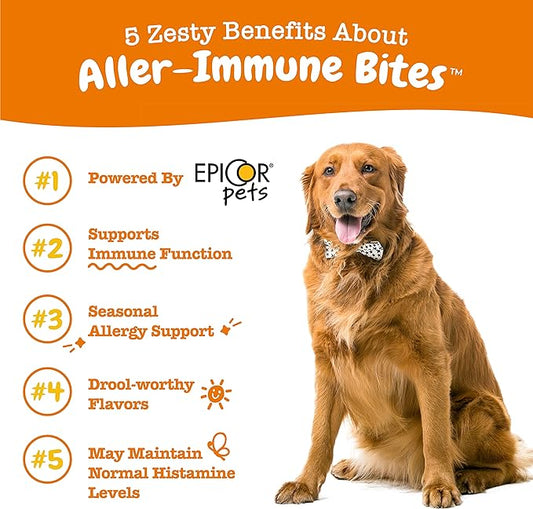 Zesty Paws Dog Allergy Relief - Dog Itching Skin Relief - Dog Probiotics for Itchy Skin and Itchy Ears - Dog Allergy Chews - Dog Itch Relief - Dog Skin Allergy Relief - Lamb - 50ct ZestyPaws