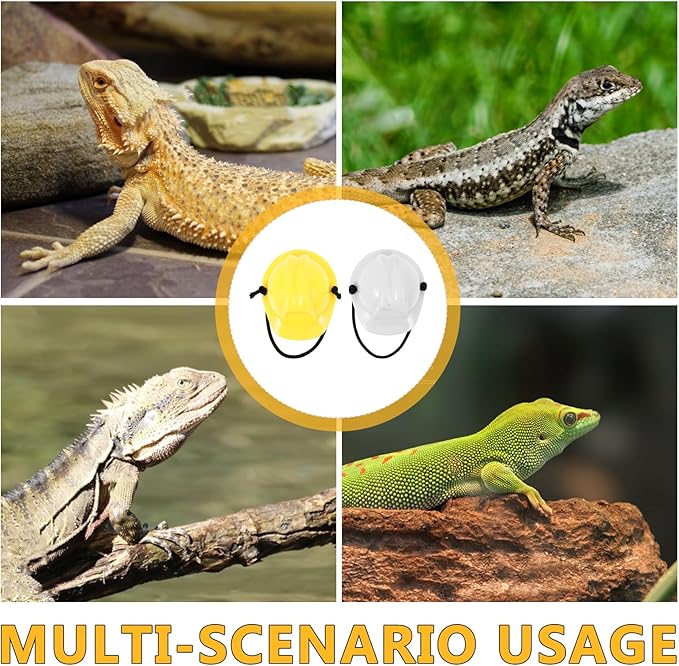 2pcs Bearded Dragon Hat Mini Pet Snake Hats with Chin Strap Small Reptile Helmet Tiny Pet Hat for Ball Python Small Animal Costume Clothing DIY Doll Crafts Lollipop UKCOCO%EF%BC%9ALightupabetterhome