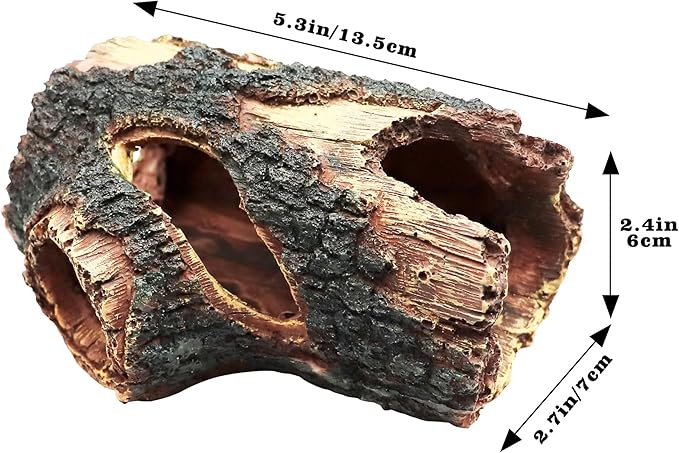 Hermit Crab Hideout, Resin Simulation Stone Reptile Cave Hideout, Hermit Crab Climbing Toys, Terrarium Habitat Decor for Lizard Spider Aquarium Fish Gecko Bearded Dragon Neeenn