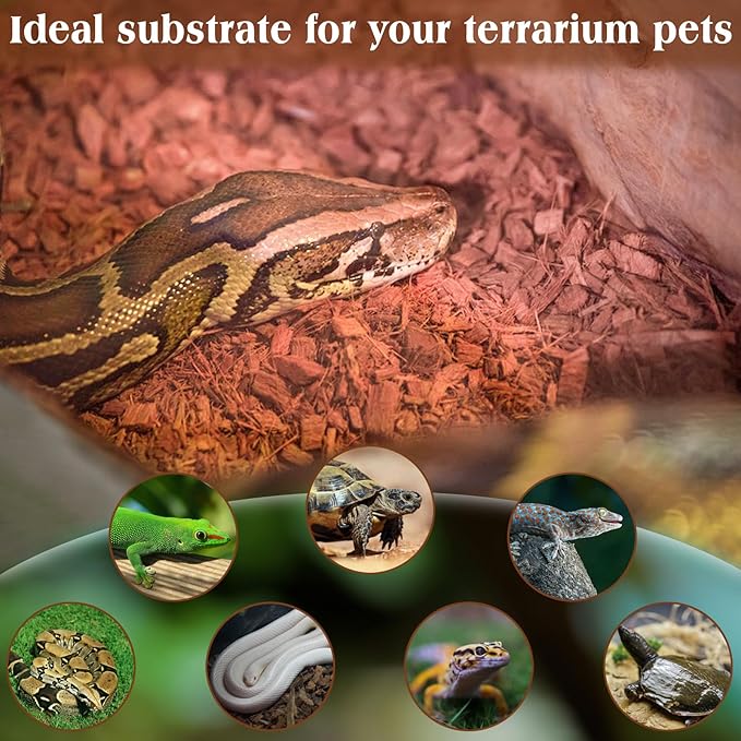 ZeeDix 10LB Coco Fiber Chips Substrate for Reptiles, 72 Quart Coconut Fiber Husk Substrate Mulch Coco Chips Bricks Reptiles Bedding for Geckos, Lizards, Tortoises, Ball Python, Frogs ZeeDix