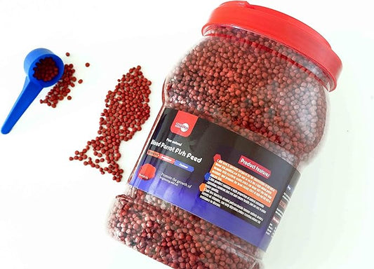 1kg Parrot Fish Pellets Food Color-Enhancing Red Parrot Cichlid Fish Feed Food toyuto
