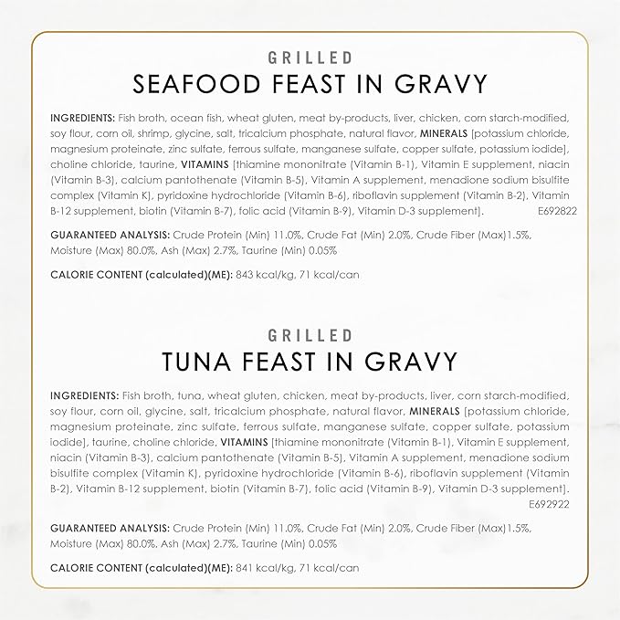Purina Fancy Feast Grilled Wet Cat Food Seafood Collection in Wet Cat Food Variety Pack - (Pack of 24) 3 oz. Cans PurinaFancyFeast