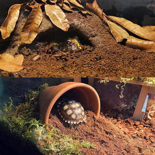 BNOSDM Reptile Soil Substrate Fluffy Small-Strand Reptile Substrate and Snake Bedding Clean Natural Terrarium Bedding for Lizards Snakes Tortoises Tarantulas BNOSDM