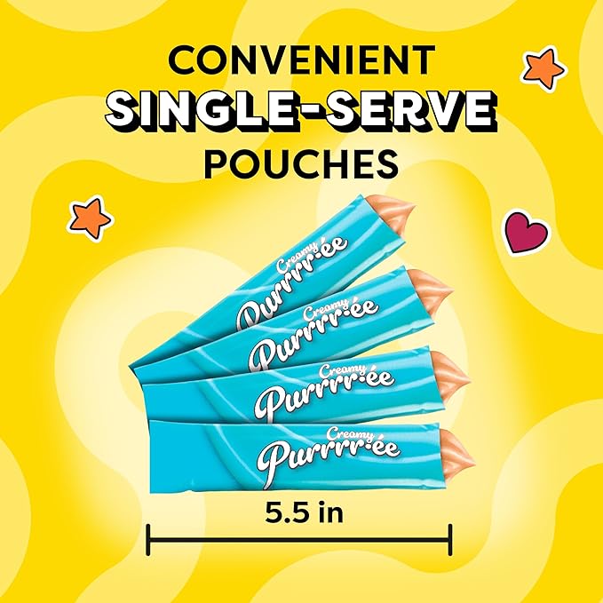 Temptations Creamy Puree with Tuna Lickable, Squeezable Cat Treats, 0.42 Oz Pouches, 4 Count (Pack of 11) - Total 44 Count Temptations