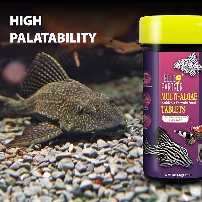 Purify Series for Algae Wafers Pleco Food, Spirulina Fish Food for Snails, Plecos, Algae Eaters and Bottom Feeders, Color Enhancing, All Natural Ingredients, 2.82oz (Pack of 2) GOODPARTNERFishFoodPurifySeries