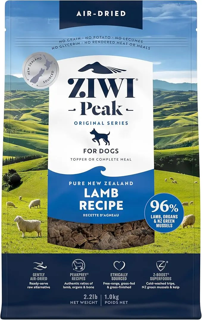 ZIWI Peak Air-Dried Dog Food – Lamb - All Natural, High Protein, Grain Free, Limited Ingredient w/ Superfoods (35.2oz) - PAWPICO