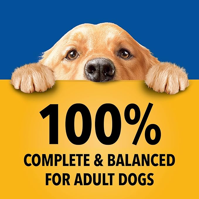 PEDIGREE CHOPPED GROUND DINNER Adult Canned Soft Wet Dog Food with Beef, 22 oz. Cans (Pack of 12) - PAWPICO