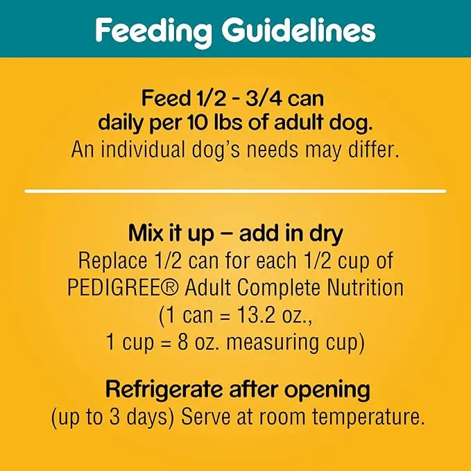 PEDIGREE CHOICE CUTS IN GRAVY Adult Canned Soft Wet Dog Food, Chicken & Rice Flavor, 13.2 oz. Cans 12 Pack - PAWPICO