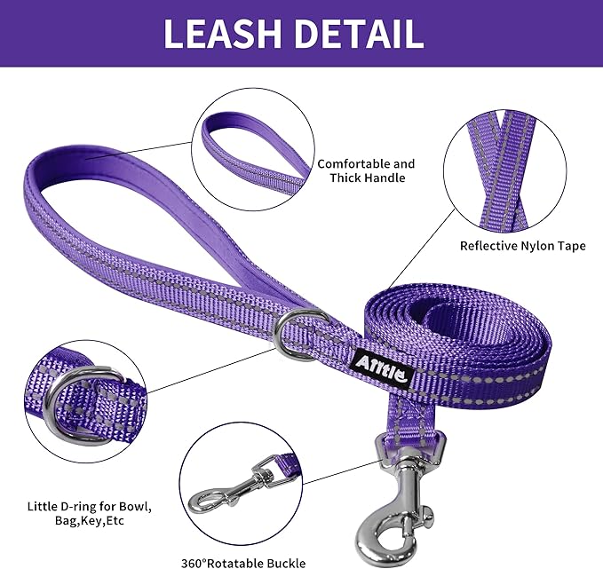 AIITLE Dog Harness, Spring No-Pull Cat Harness with a Leash, Adjustable Reflective Dog Vest, Cat Harness Escape Proof, Outdoor Walking, Camping for Extra Small Dogs and House Cats Pure Purple XXXS AIITLE-FORPETSBETTERLIFE
