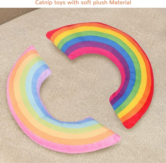 Catnip Toys, Catnip Toys for Cats, Cat Toys, Cat Toys for Indoor Cats, Cat Toys with Catnip, Interactive Cat Teething Chew Toys Cat Pillow Toys for Kitten Kitty, 2 Pack - PAWPICO