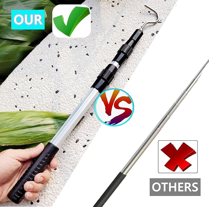 Snake Hook Reptile Catcher Stick Pole, Heavy Duty Snake Handling Tool kit for Rattlesnakes Python Copperhead Removal Catching Bytcew