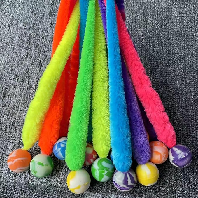 AcceLeah Cat Worm Toy Refills Cats Teaser Toys Wand Replacement,Cat Worms and Dragonfly Refill,Cat Wand Toy Assorted Teaser Refills with Bell (14 Pcs) - PAWPICO