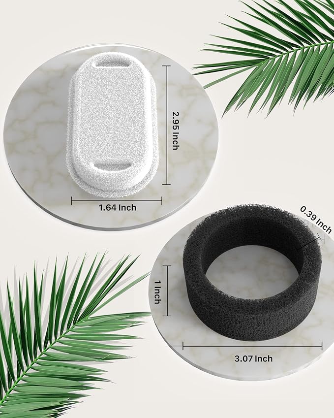Pet Fountain Filter Replacement: 16 Cat Water Fountain Filters Replacement - 8 Pieces Filters + 8 Pieces Sponges for Pet Water Fountain - Cat Filters for Cat Water Fountain H1 (67oz/2L) - PAWPICO