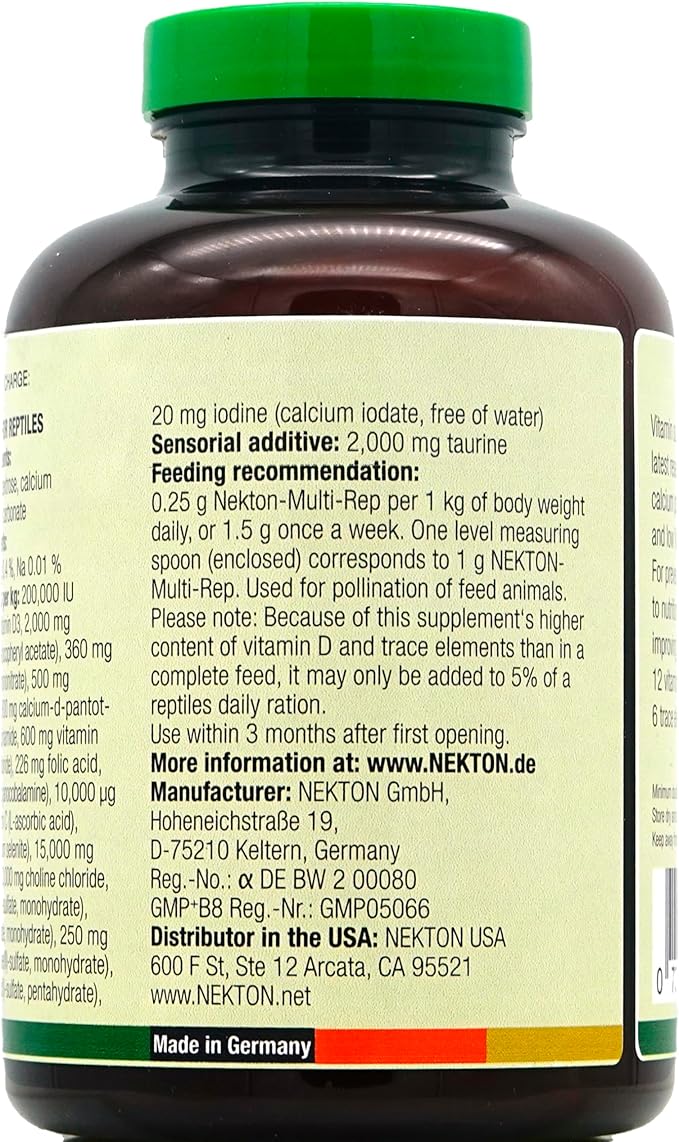 Nekton Multi-Rep Vitamin and Minerals for All Reptiles 300gm / 10.58oz NEKTON