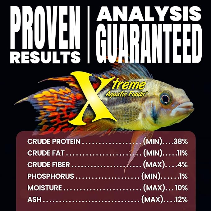 Xtreme Krill Flakes - Premium Max Protein Freshwater Fish Food with 100% Krill and Shrimp, & Vitamins for Optimal Immune and Digestive Health, Boosts Color & Energy – USA Farm Grown (3.5oz) XtremeAquaticFoods