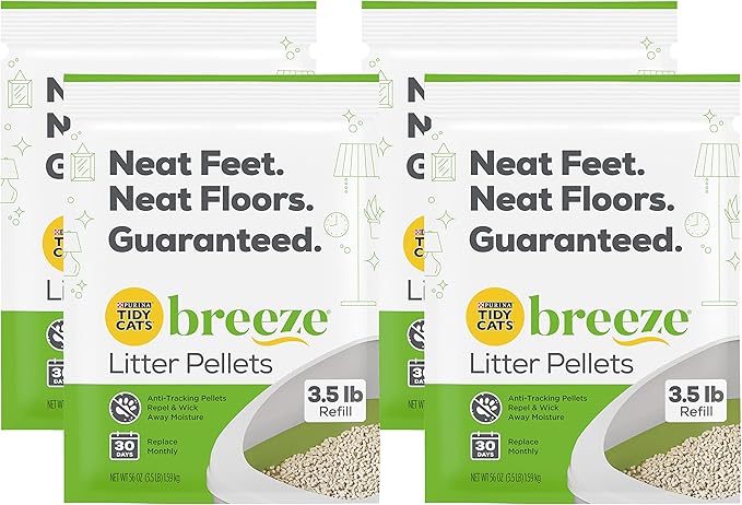 Purina Tidy Cats Breeze Cat Litter Pellets Refill - 3.5 lb. Pouch (Pack of 4) - PAWPICO