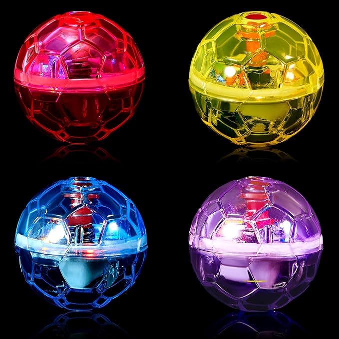 Frienda 4 Pieces Ghost Hunting Cat Ball Motion Light Up Cat Balls LED Motion Activated Cat Ball Motion Light Up Cat Dog Interactive Toys Pet Glowing Mini Running Exercise Ball Toys (Bright Color) - PAWPICO