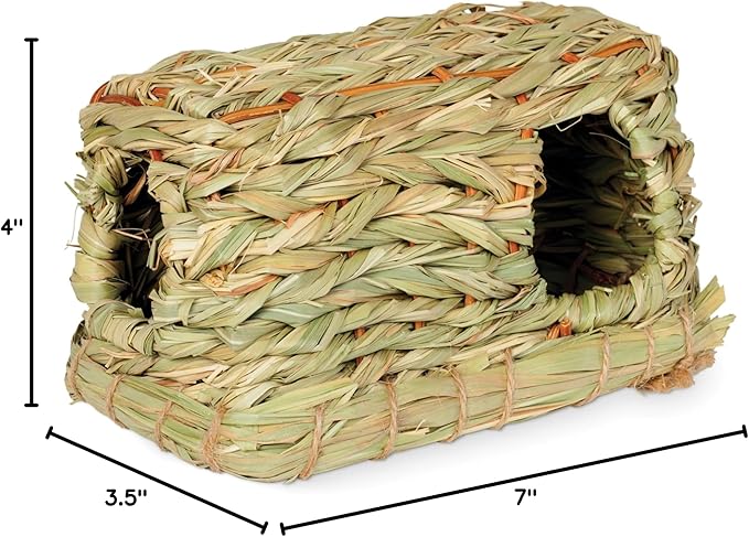 Prevue Hendryx 1096 Nature's Hideaway Grass Hut Toy, Small, 4 x 7 x 3.5 Prevue+Pet+Products
