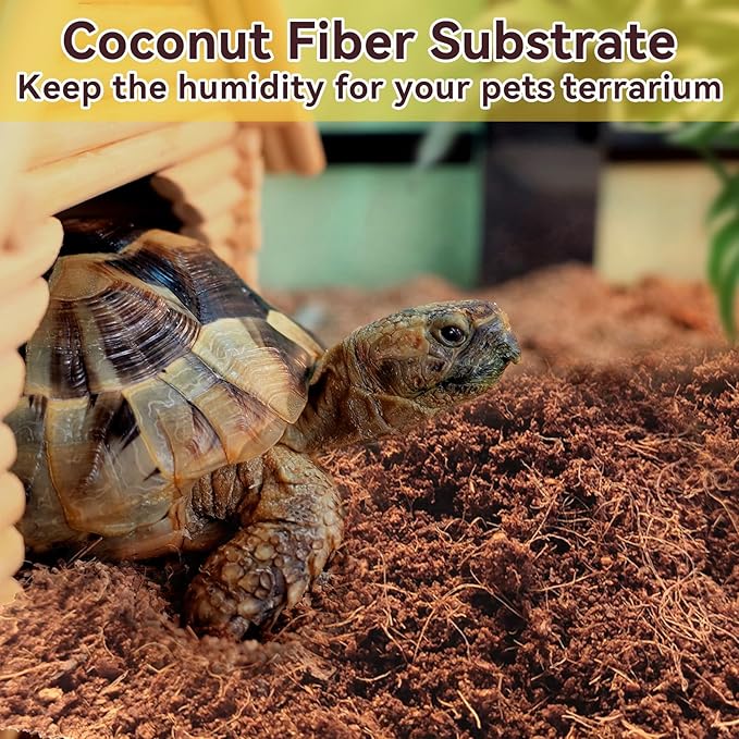 Legigo 4 Pack Compressed Coconut Fiber Substrate - 100% Organic Coconut Fiber Brick Bedding for Reptiles, Natural Coco Husk Substrate Terrarium Bedding for Snake, Hermit Crabs, Frogs, Tortoise, Gecko Legigo