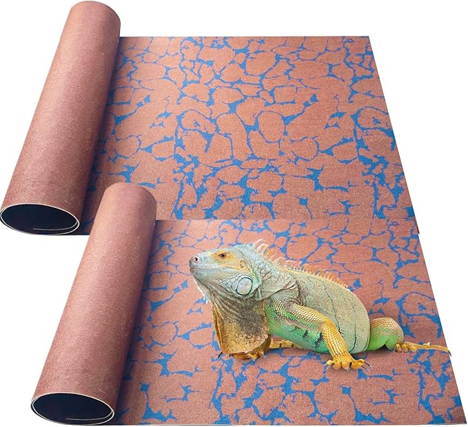 BNOSDM 2 PCS Reptile Carpet Mat Terrarium Liner Bedding Reptile Cage Mat Supplies for Tortoise Lizard Leopard Gecko Snake Chameleon 23.6’’ x 15.7’’ BNOSDM