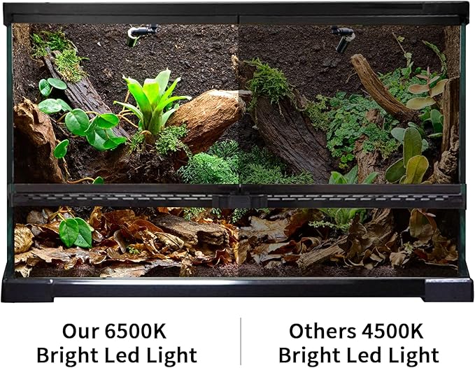 LED Compact Bulb 22W 6500K,Full Spectrum LED Light for Reptiles,Amphibian and Plant Growth,10000H Long Lifespan and Rotate 90°(1.4 * 1.4 * 10in) bestchoiceforyourreptiles
