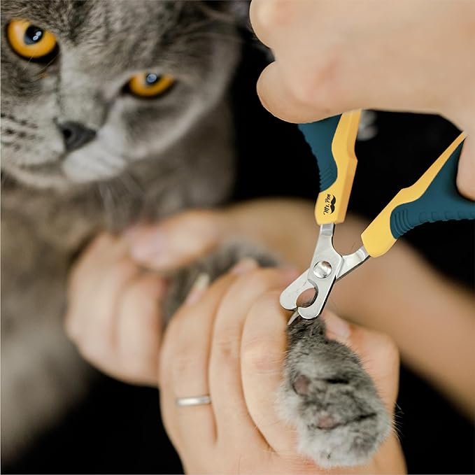 Mr. Pen- Cat Nail Clipper, Yellow & Gray Cat Nail Trimmer, Cat Nail Clippers, Cat Claw Clippers, Cat Clippers for Nails, Pet Nail Clippers, Kitten Nail Clipper, Small Dog Nail Clipper Cat Claw Trimmer - PAWPICO
