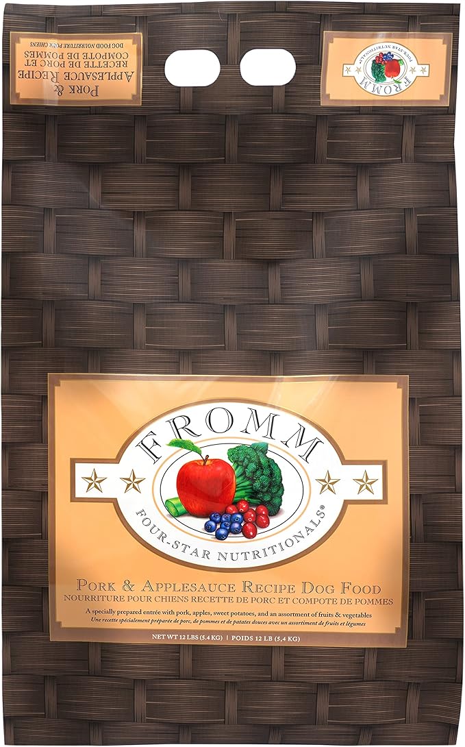 Fromm Four-Star Nutritionals Pork & Applesauce Dog Food - Premium Dry Dog Food - Pork Recipe - 12 lb - PAWPICO