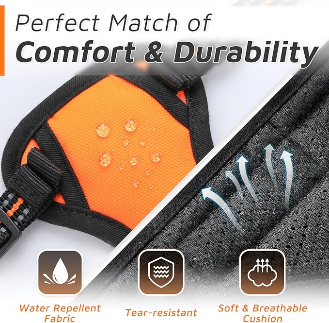 Eagloo Small Dog Harness No Pull, Service Vest with Reflective Strips and Control Handle, Adjustable and Comfortable for Easy Walking, No Choke Pet Harness with 2 Metal Rings, Orange, XS GoExplorewithEagloo