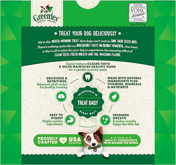 Greenies Original Large Natural Dental Care Dog Treats, 36 oz. Pack (24 Treats) - PAWPICO