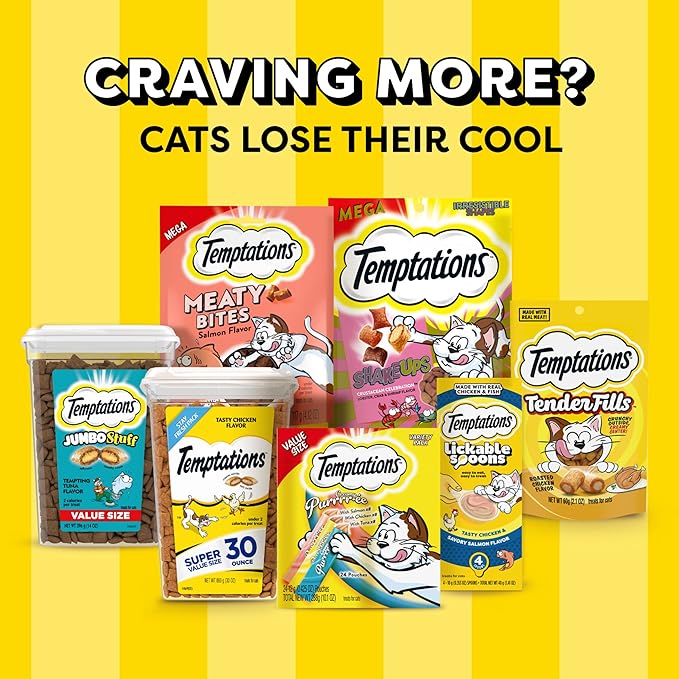 Temptations MixUps Backyard Cookout Flavor Crunchy and Soft Cat Treats, 30 oz. Tub Temptations