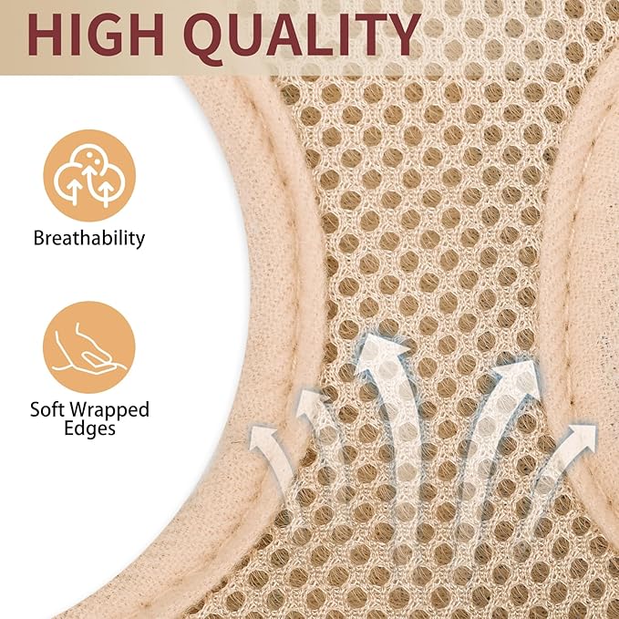 SCENEREAL Puppy Dog Harness with Leash Set for Small Medium Sized Dogs, Soft Mesh Step in Pet Harnesses and Leash, No Chock Plaid Adjustible No Pull Vest for Dogs Cats, Chihuahua,Bulldog (Beige S) SCENEREAL