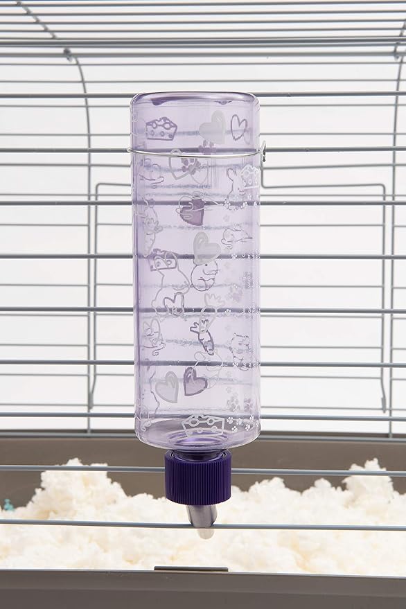 Lixit Standard Cage Water Bottles for Rabbits, Ferrets, Guinea Pigs, Hamsters, Rats, Mice and Other Small Animal's (16 Ounce, Clear) Lixit
