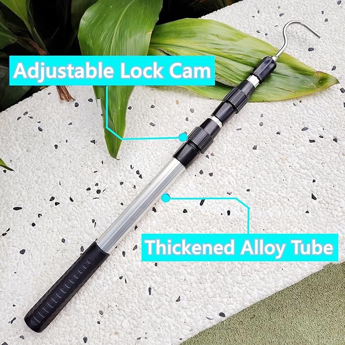 Snake Hook Reptile Catcher Stick Pole, Heavy Duty Snake Handling Tool kit for Rattlesnakes Python Copperhead Removal Catching Bytcew
