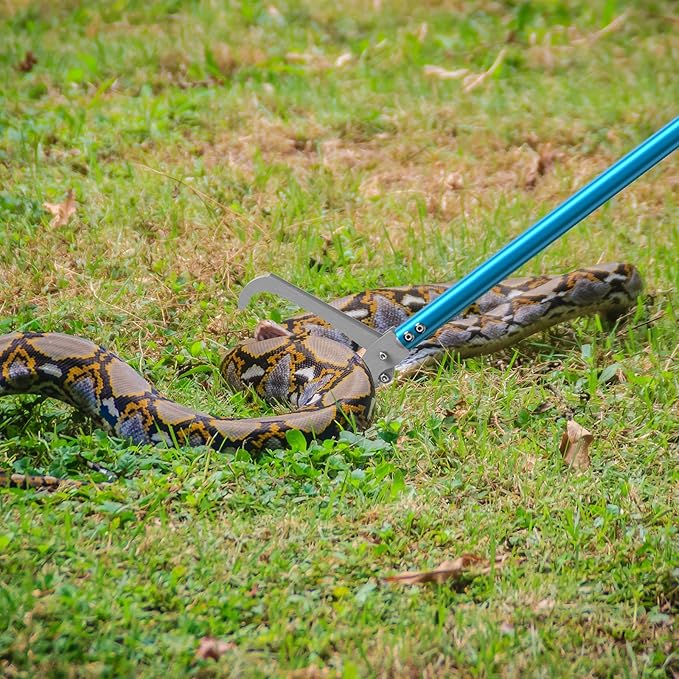 G2 47.2-inch Professional All-Aluminum Alloy Snake Tong Reptile Grabber Rattle Snake Catcher Wide Jaw Handling Tool with Lock G2GO2GETHER