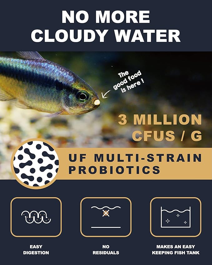 Ultra Fresh Tetra Fish Food, Slow Sinking, All Natural Ingredients, Wild Sword Prawns, Spirulina, Color Enhancement, Small Granules , Tropical Micro Pellet 1.87 oz UltraFresh-ShrimpDelight