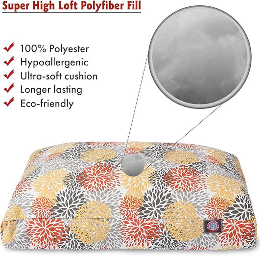 Majestic Pet Citrus Blooms Medium Rectangle Pet Bed - PAWPICO