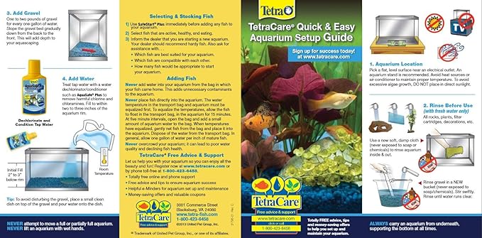 Tetra 55 Gallon Aquarium Kit with Fish Tank, Fish Net, Fish Food, Filter, Heater and Water Conditioners Tetra