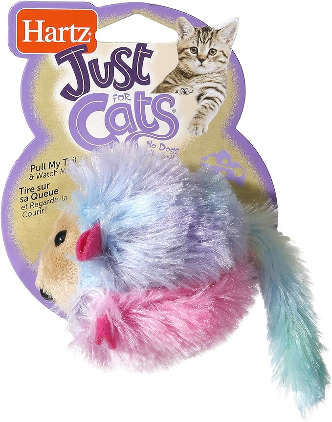 HARTZ Just For Cats Running Rodent Vibrating Plush Mouse Cat Toy - PAWPICO