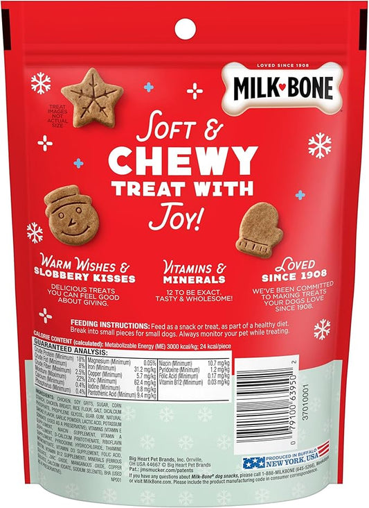 Milk-Bone Limited Edition Winter Pawliday Soft & Chewy Dog Treats, Chicken Recipe, 4.5 Ounce (Pack of 10) - PAWPICO