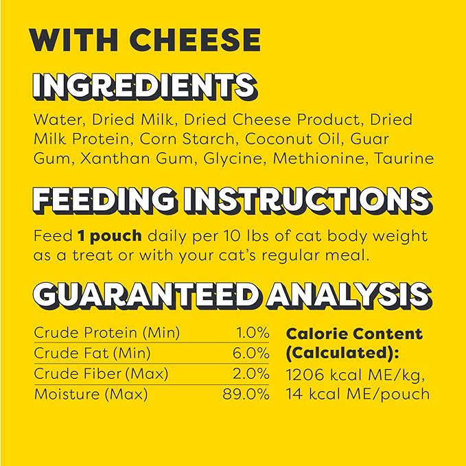 Temptations Creamy Puree with Beef Liver and Cheese, Variety Pack of Lickable, Squeezable Cat Treats, 0.42 oz Pouches, 24 Count Temptations