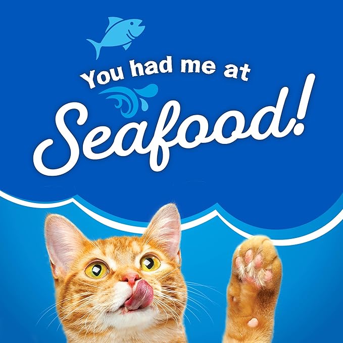 Purina Friskies Dry Cat Food, Seafood Sensations - 22 lb. Bag - PAWPICO
