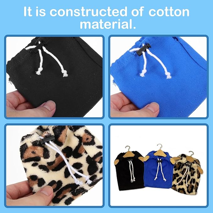 Lizard Clothes Bearded Dragon Hoodie Sweater Jacket Small Pet Costume Flannel Apparel for Reptiles Party Cosplay Props Chameleon Outfit Reptile Clothing Accessories HOKABLE