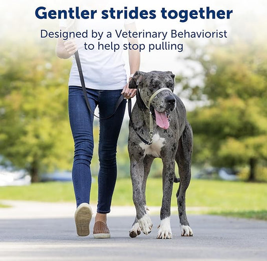PetSafe Gentle Leader No-Pull Dog Headcollar - The Ultimate Solution to Pulling - Redirects Your Dog's Pulling for Easier Walks - Helps You Regain Control - Large, Fawn PetSafe
